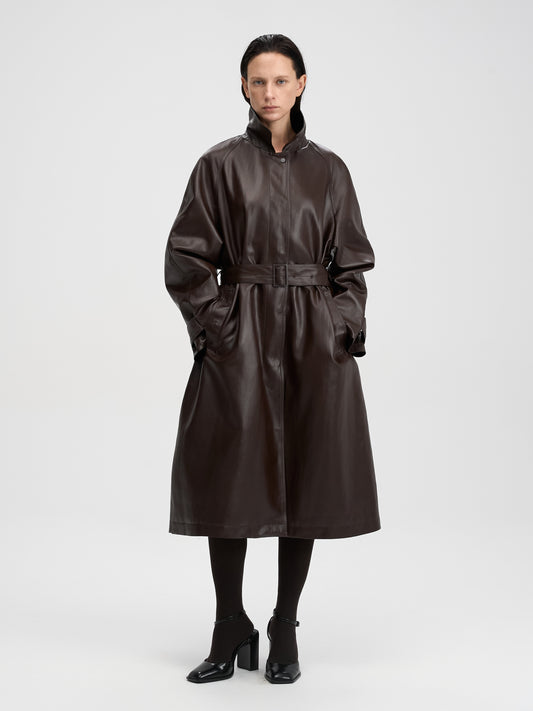 【MAGJAY 2025AW】 Matt Belted Trench Coat