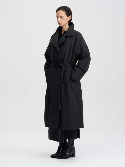 [MAGJAY 2025AW] Max Warm Belted Trench Padded - Black