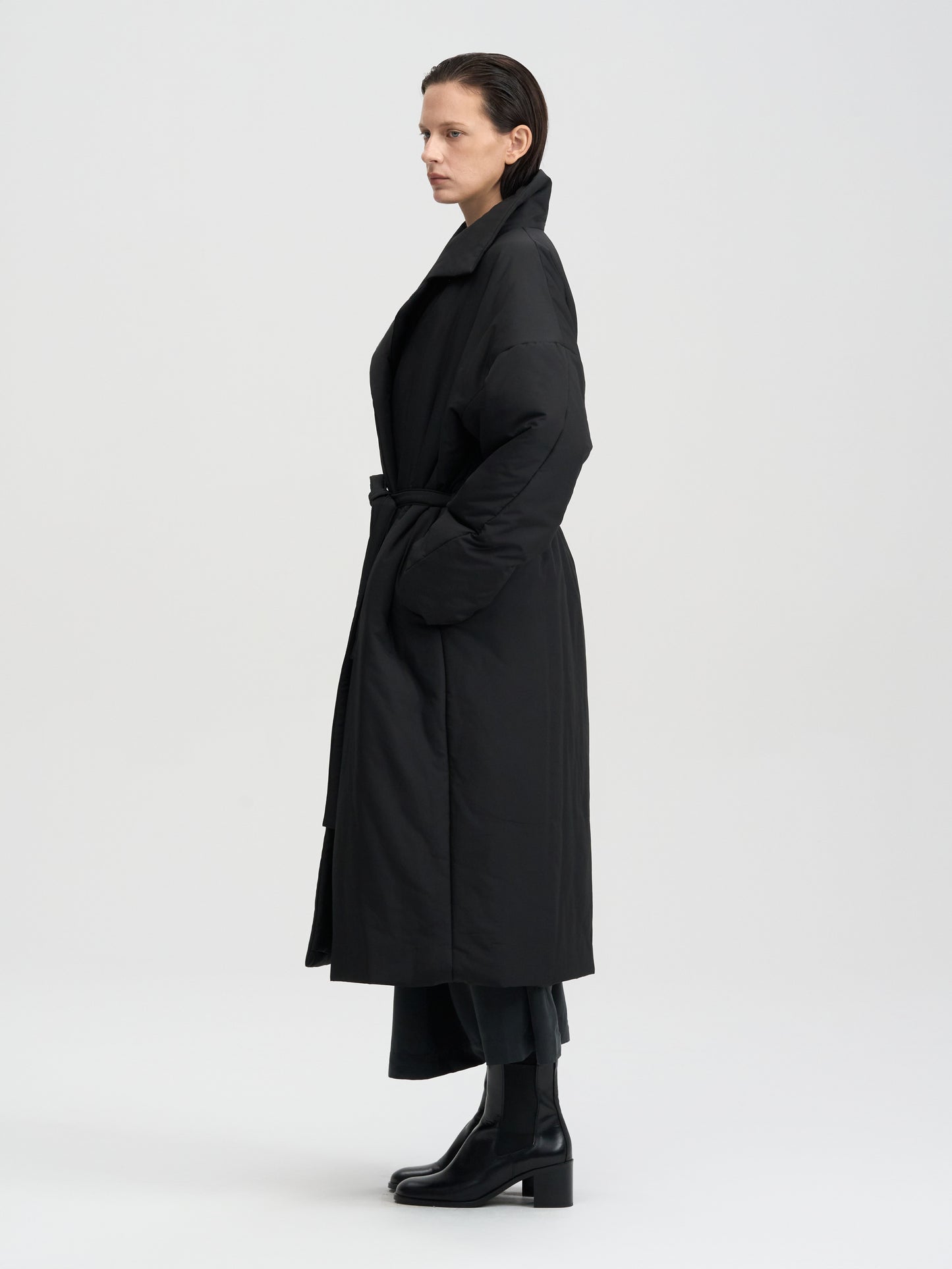 【MAGJAY 2025AW】Max Warm Belted Trench Padded - Black