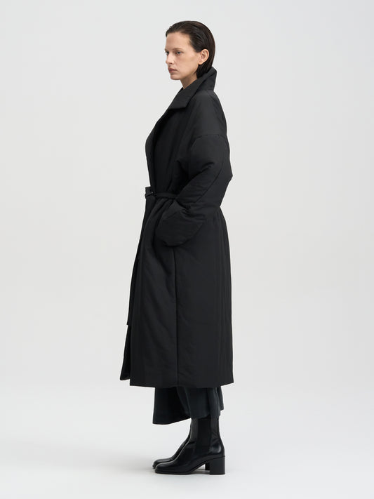 [MAGJAY 2025AW] Max Warm Belted Trench Padded - Black