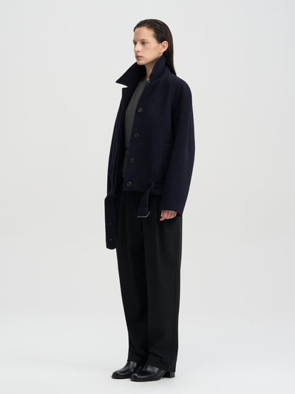 [MAGJAY 2025AW] Raglan Crop Wool Coat