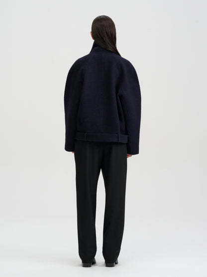 [MAGJAY 2025AW] Raglan Crop Wool Coat