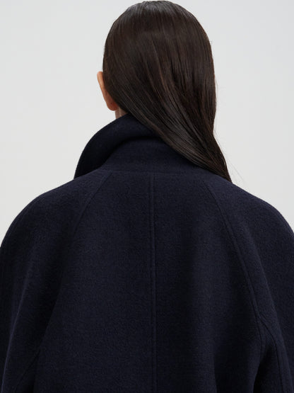 [MAGJAY 2025AW] Raglan Crop Wool Coat