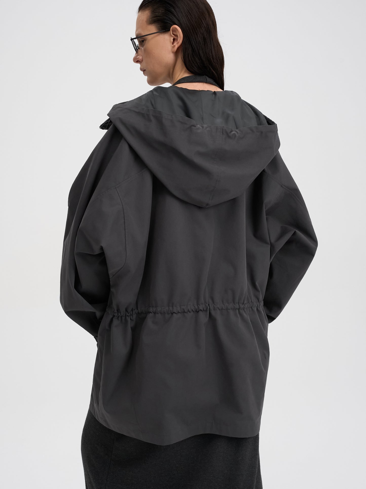 【MAGJAY 2025AW】Modern Half Hooded Jumper - Charcoal