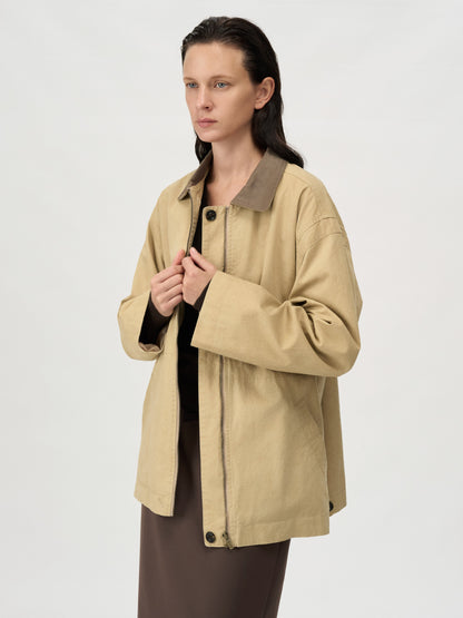[MAGJAY 2025AW] Washing Cotton Work Jumper