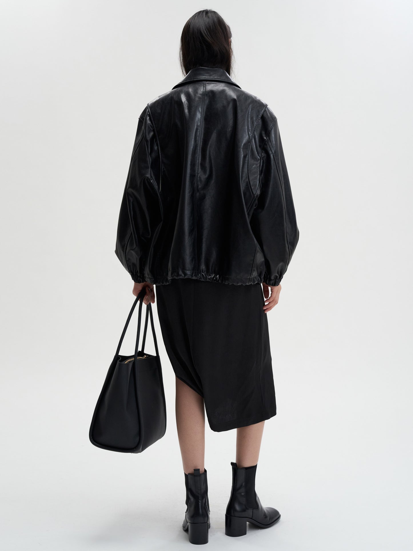 【MAGJAY 2025AW】Volume Leather Bomber Jacket