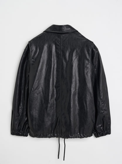 [MAGJAY 2025AW] Volume Leather Bomber Jacket
