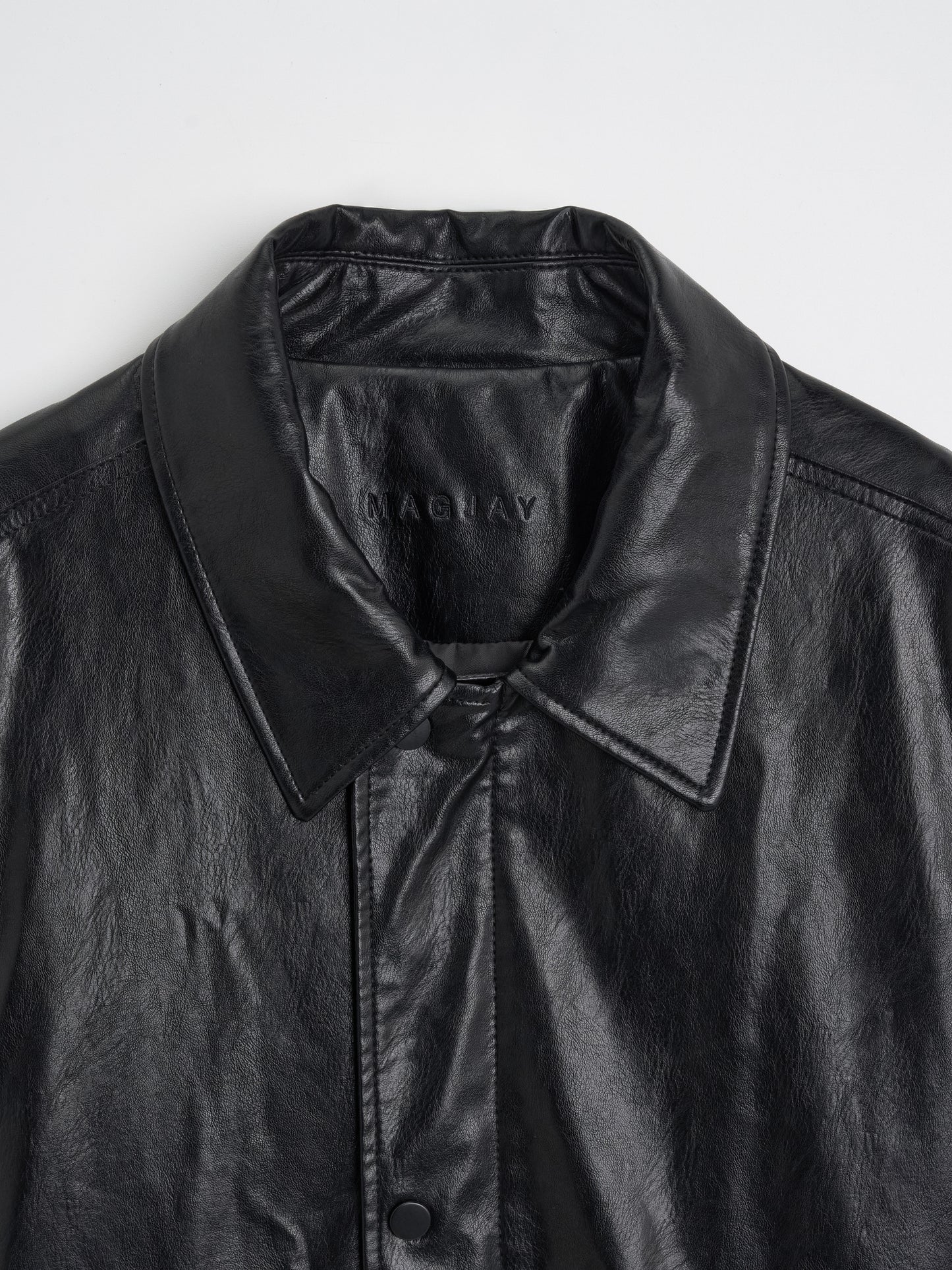 【MAGJAY 2025AW】Volume Leather Bomber Jacket