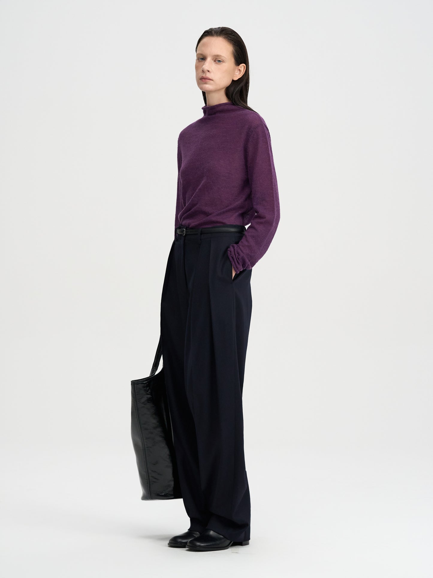 【MAGJAY 2025AW】Alpaca cowl high neck knitwear