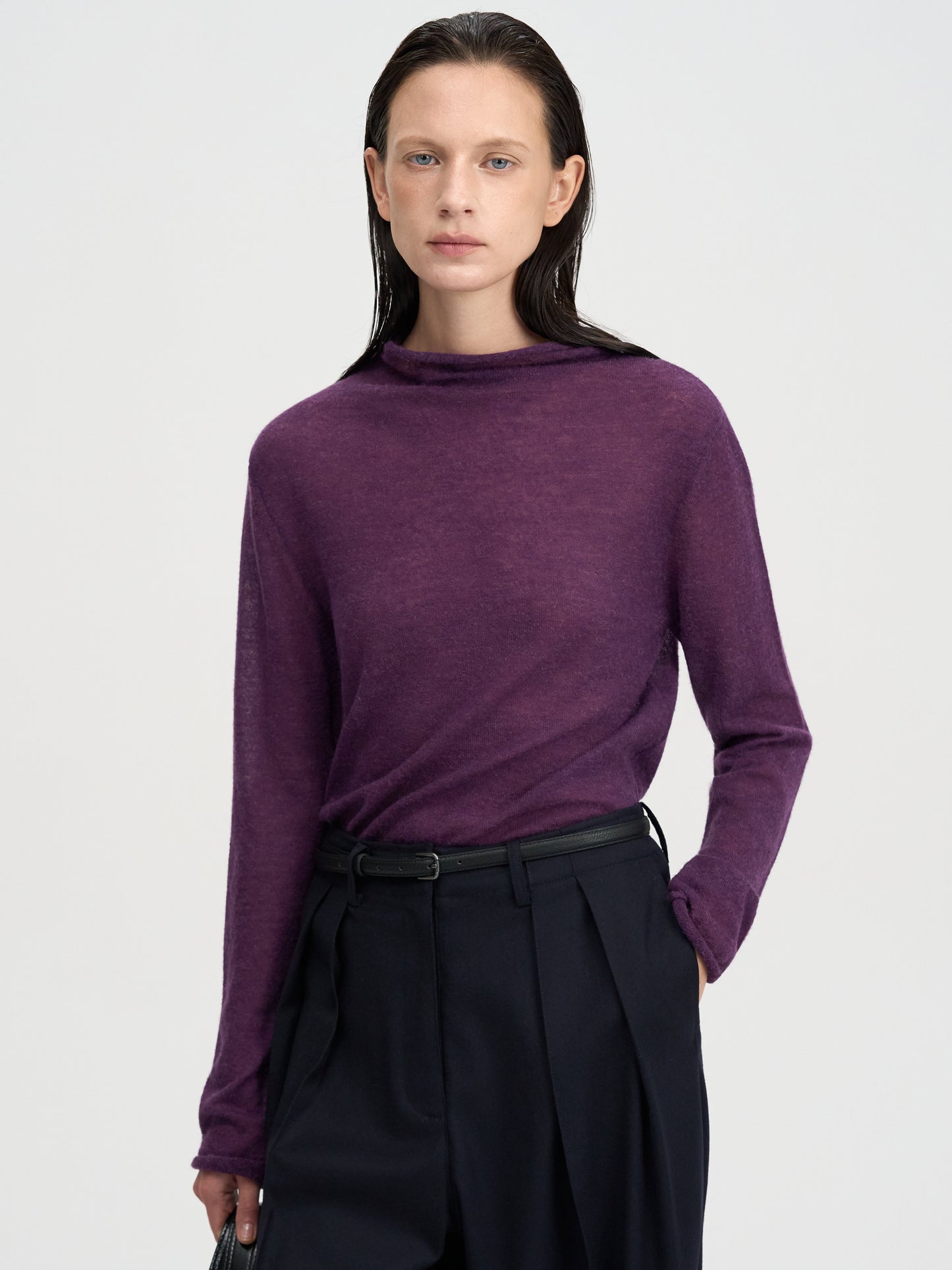 【MAGJAY 2025AW】Alpaca cowl high neck knitwear