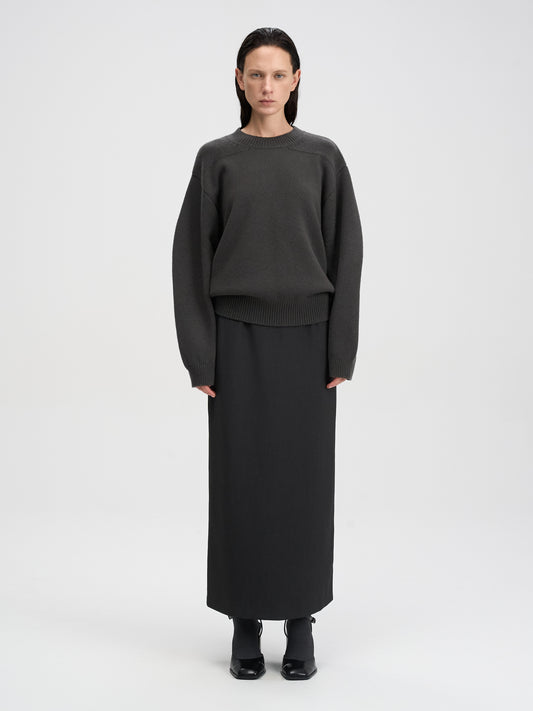 【MAGJAY 2025AW】Wool Curved Sleeve Knitwear