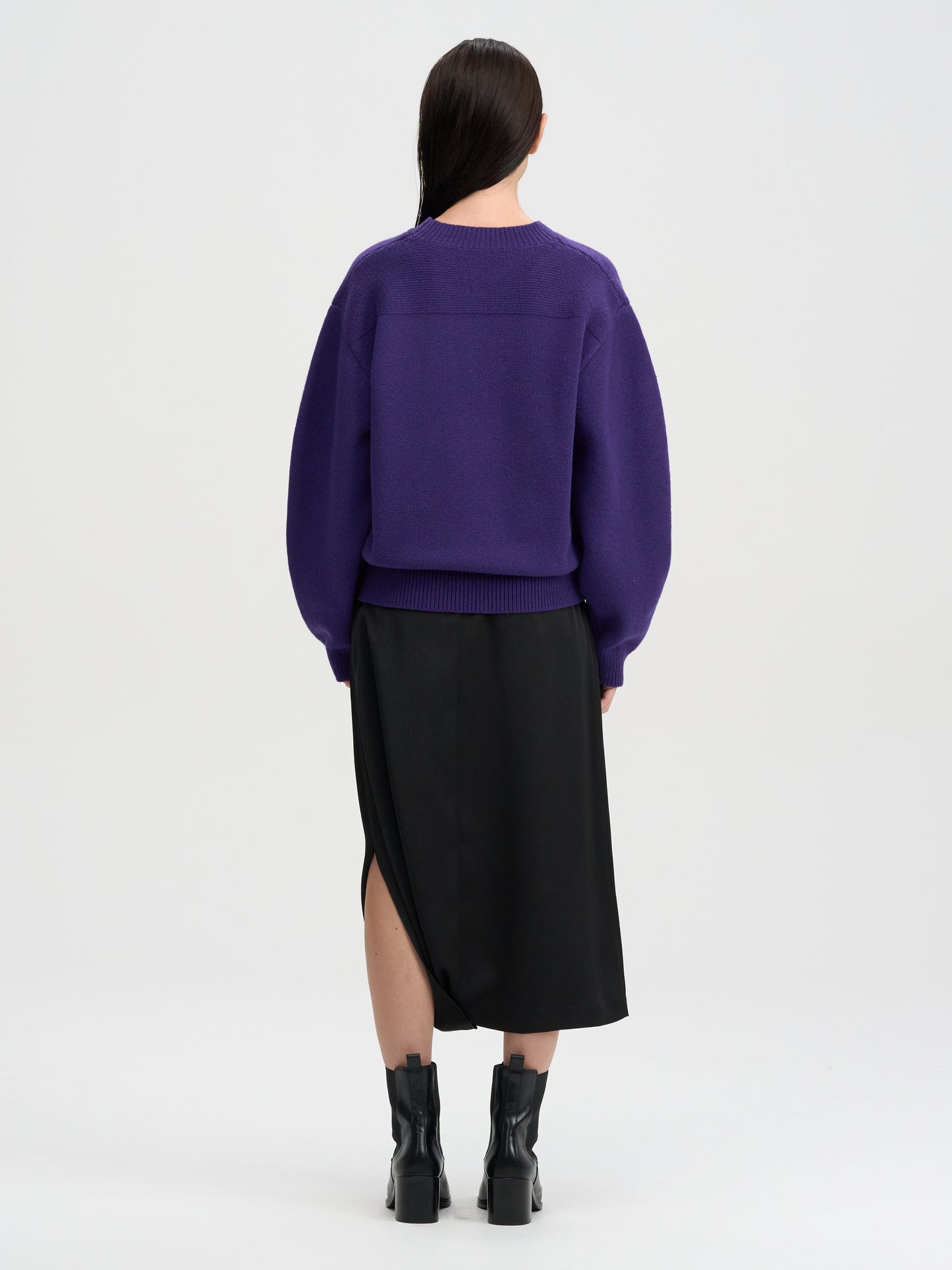 【MAGJAY 2025AW】Wool Curved Sleeve Knitwear