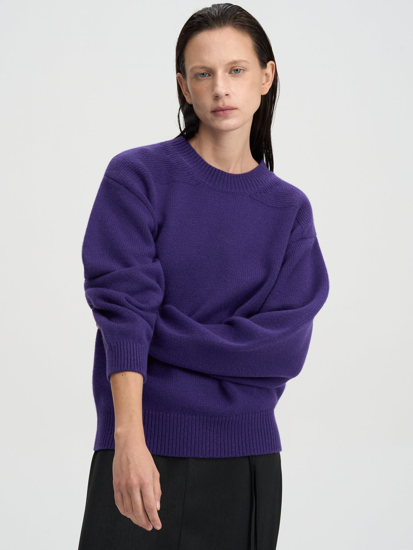 【MAGJAY 2025AW】Wool Curved Sleeve Knitwear