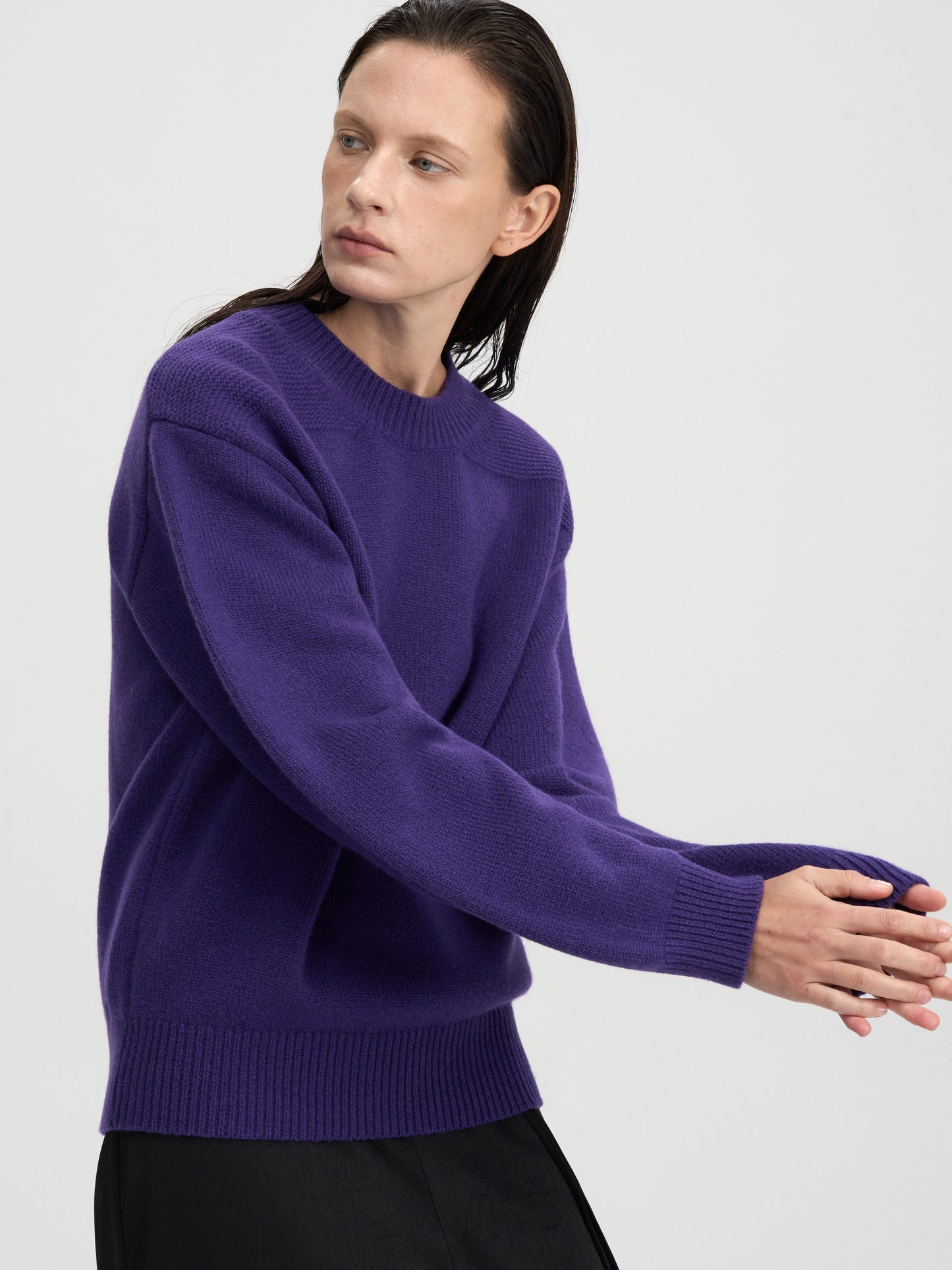 【MAGJAY 2025AW】Wool Curved Sleeve Knitwear