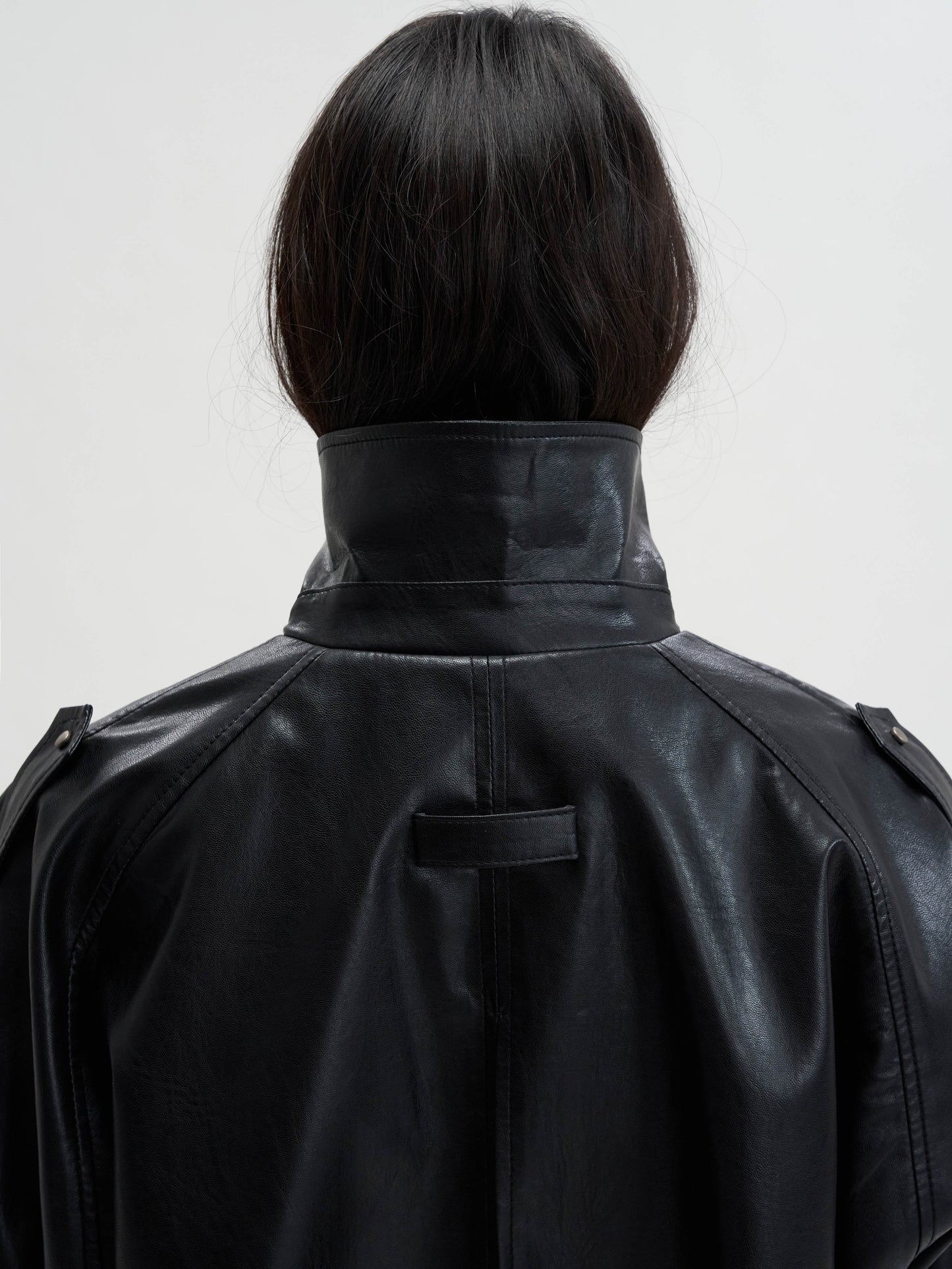 【MAGJAY 2025AW】Mod Leather Trench Coat - Gray