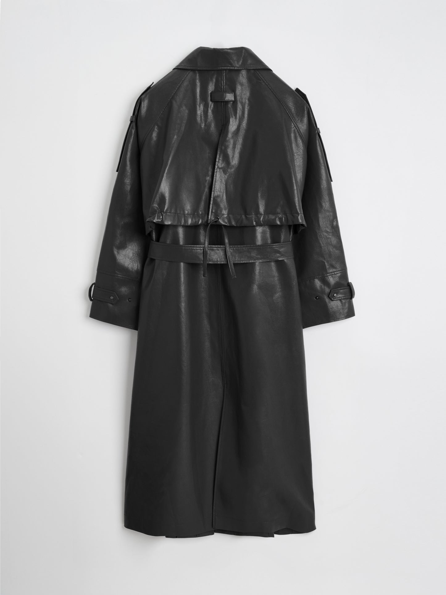 【MAGJAY 2025AW】Mod Leather Trench Coat - Gray