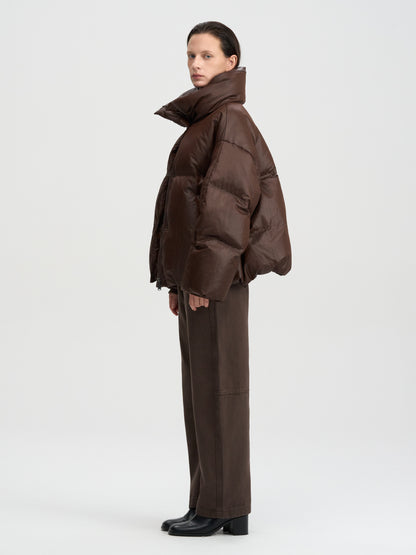 [MAGJAY 2025AW] Curved washed cotton pants