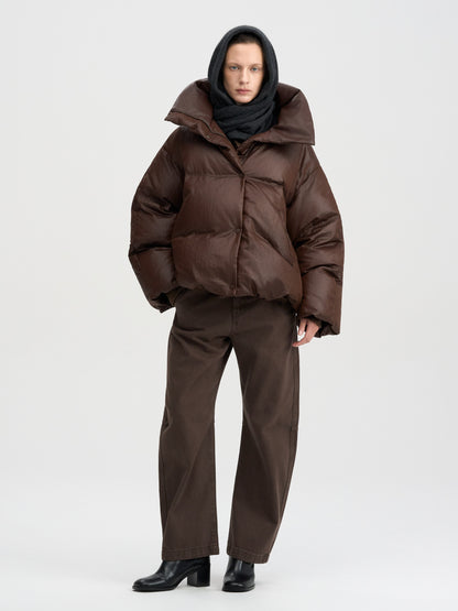 [MAGJAY 2025AW] Curved washed cotton pants