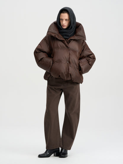 [MAGJAY 2025AW] Curved washed cotton pants