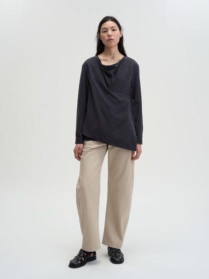 [MAGJAY 2025AW] Curved washed cotton pants