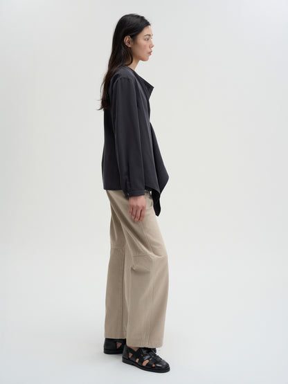 [MAGJAY 2025AW] Curved washed cotton pants