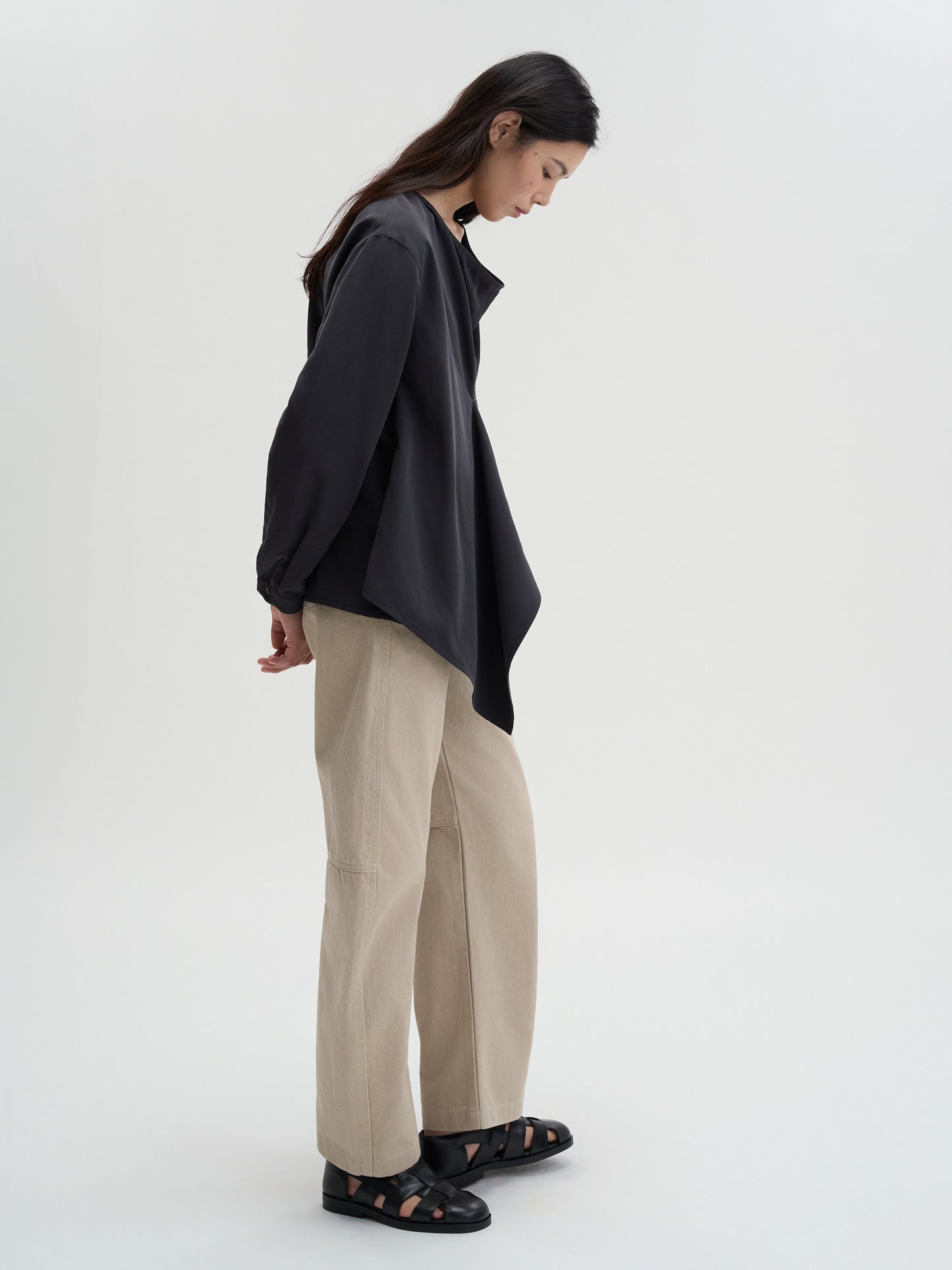 【MAGJAY 2025AW】Curved washed cotton pants