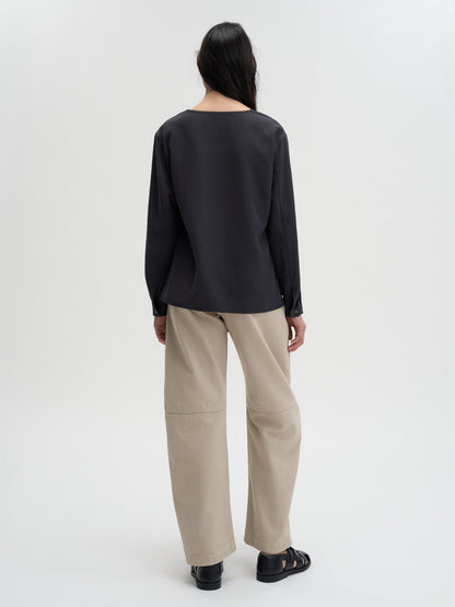 [MAGJAY 2025AW] Curved washed cotton pants