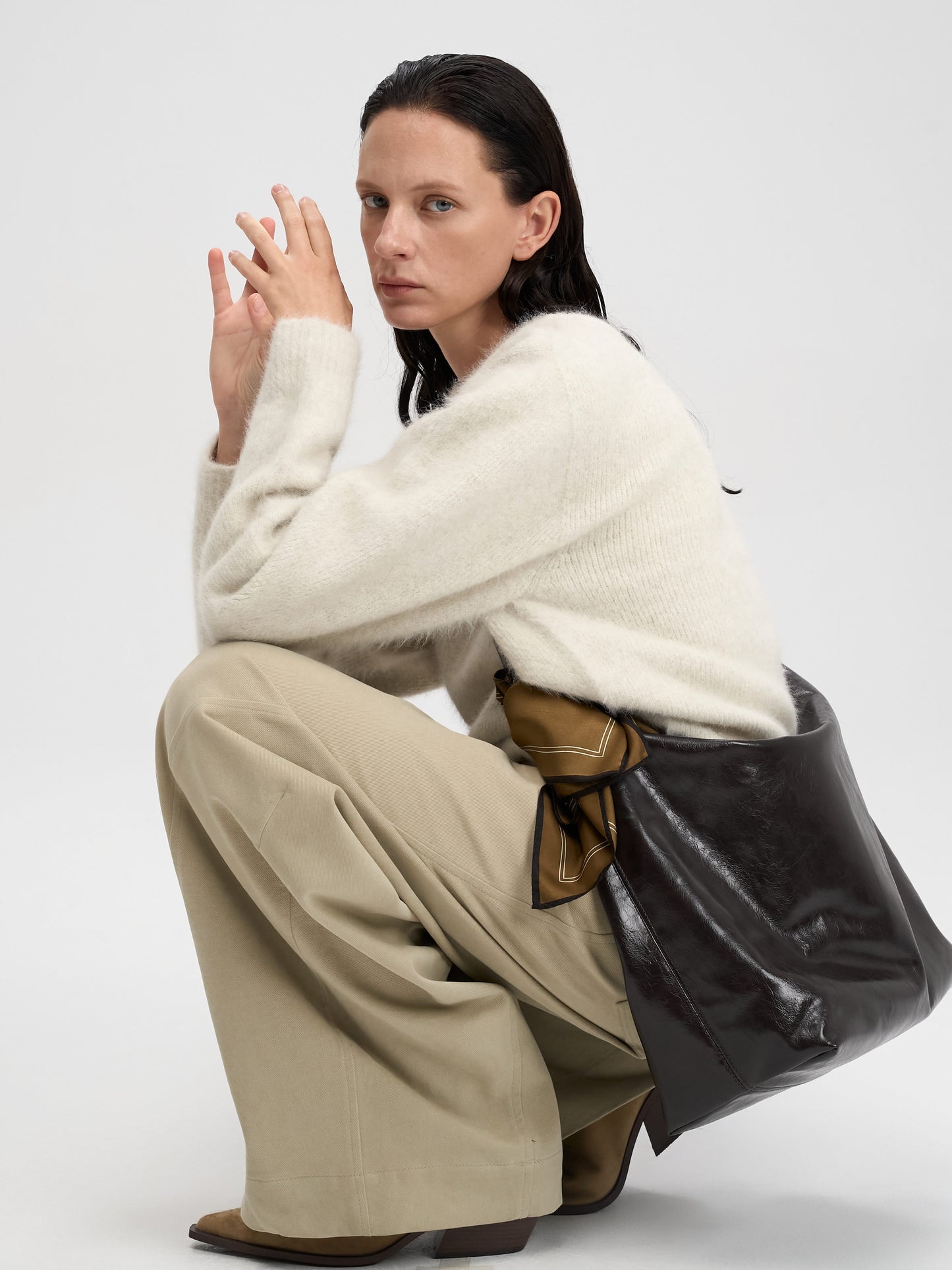 【MAGJAY 2025AW】Peach Cotton Curved Pants