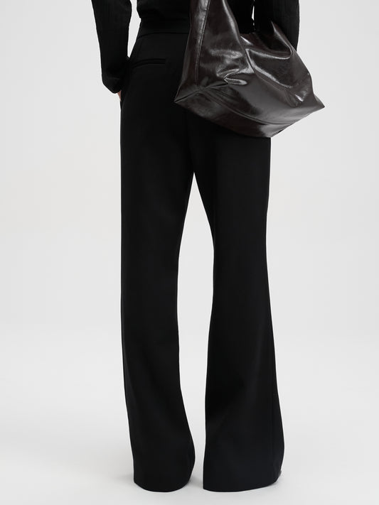 【MAGJAY 2025AW】Wool Touch Flare Slacks - Black