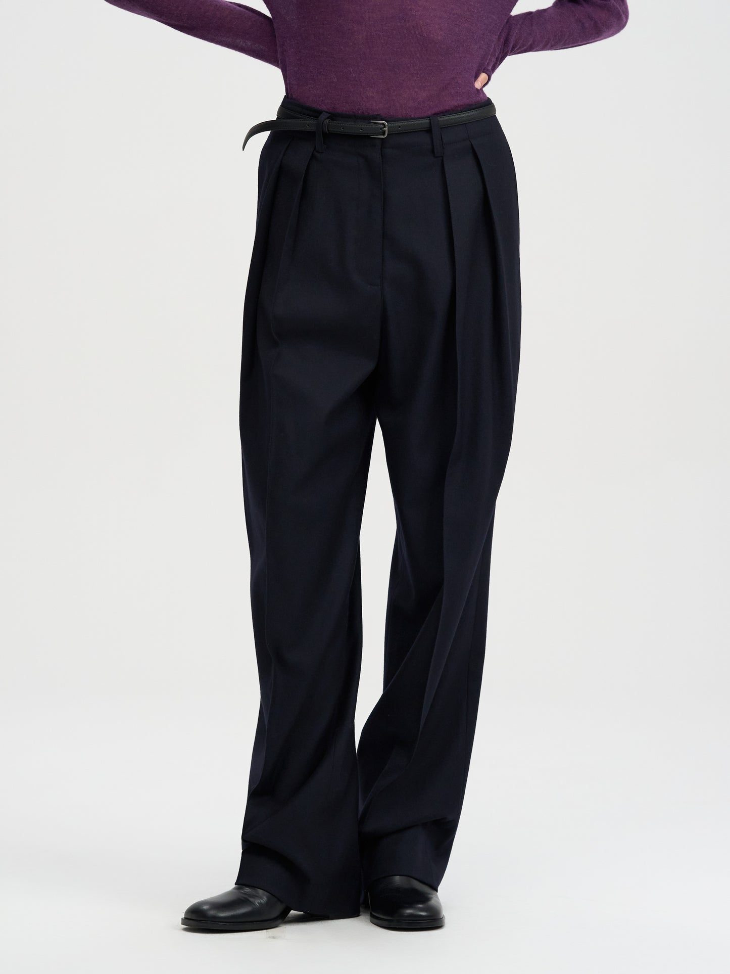 【MAGJAY 2025AW】Wool Front Pleats Trouser