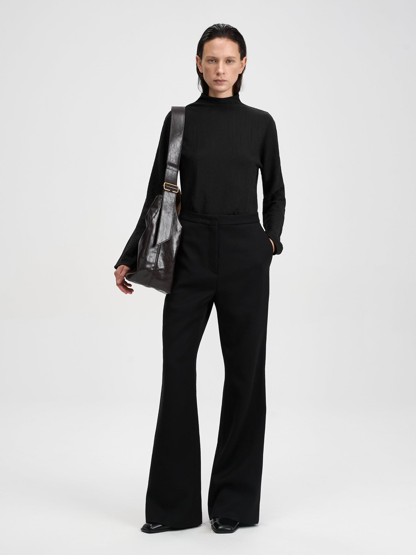 【MAGJAY 2025AW】Krinkled Half Neck Blouse