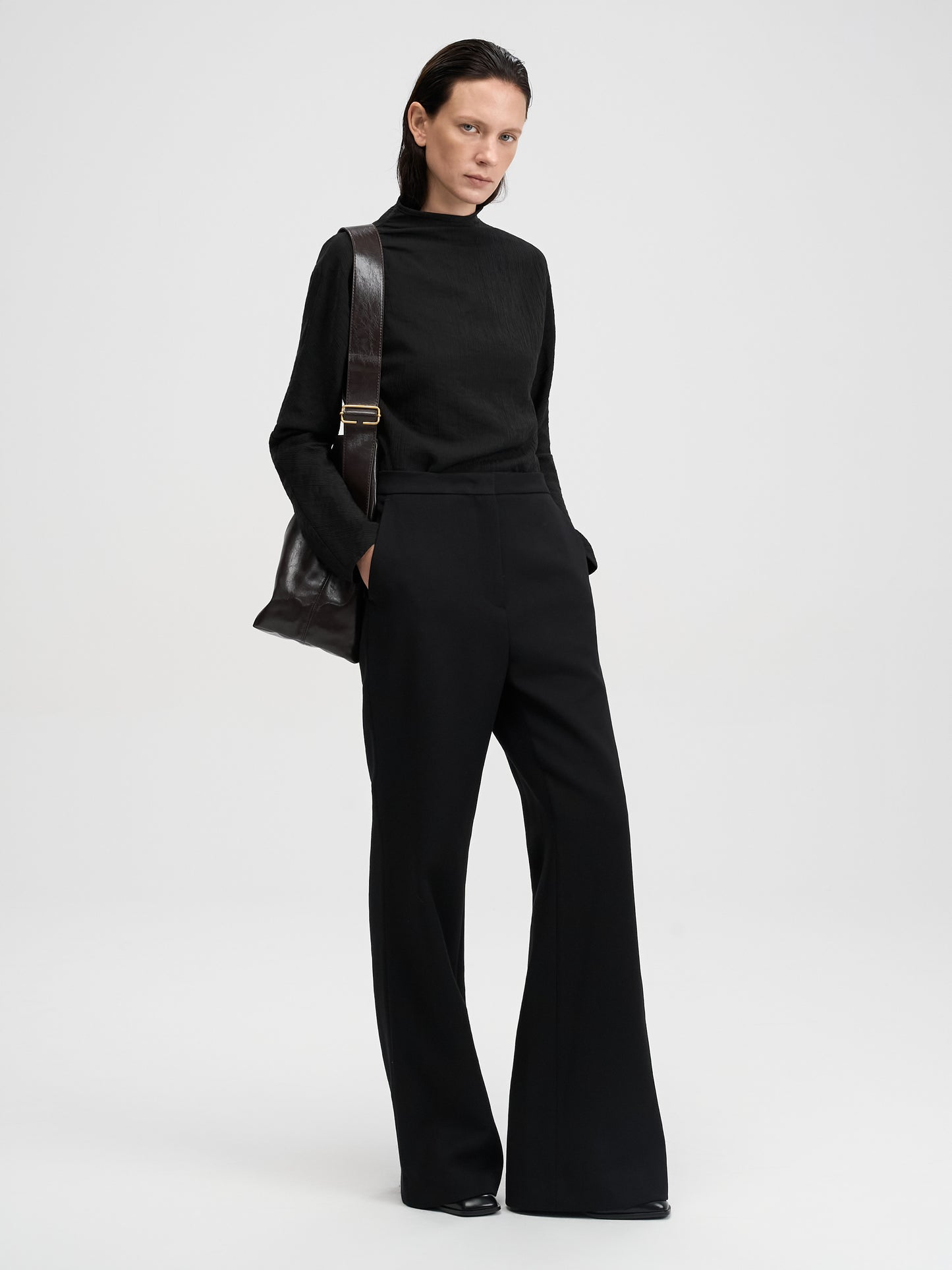 【MAGJAY 2025AW】Krinkled Half Neck Blouse