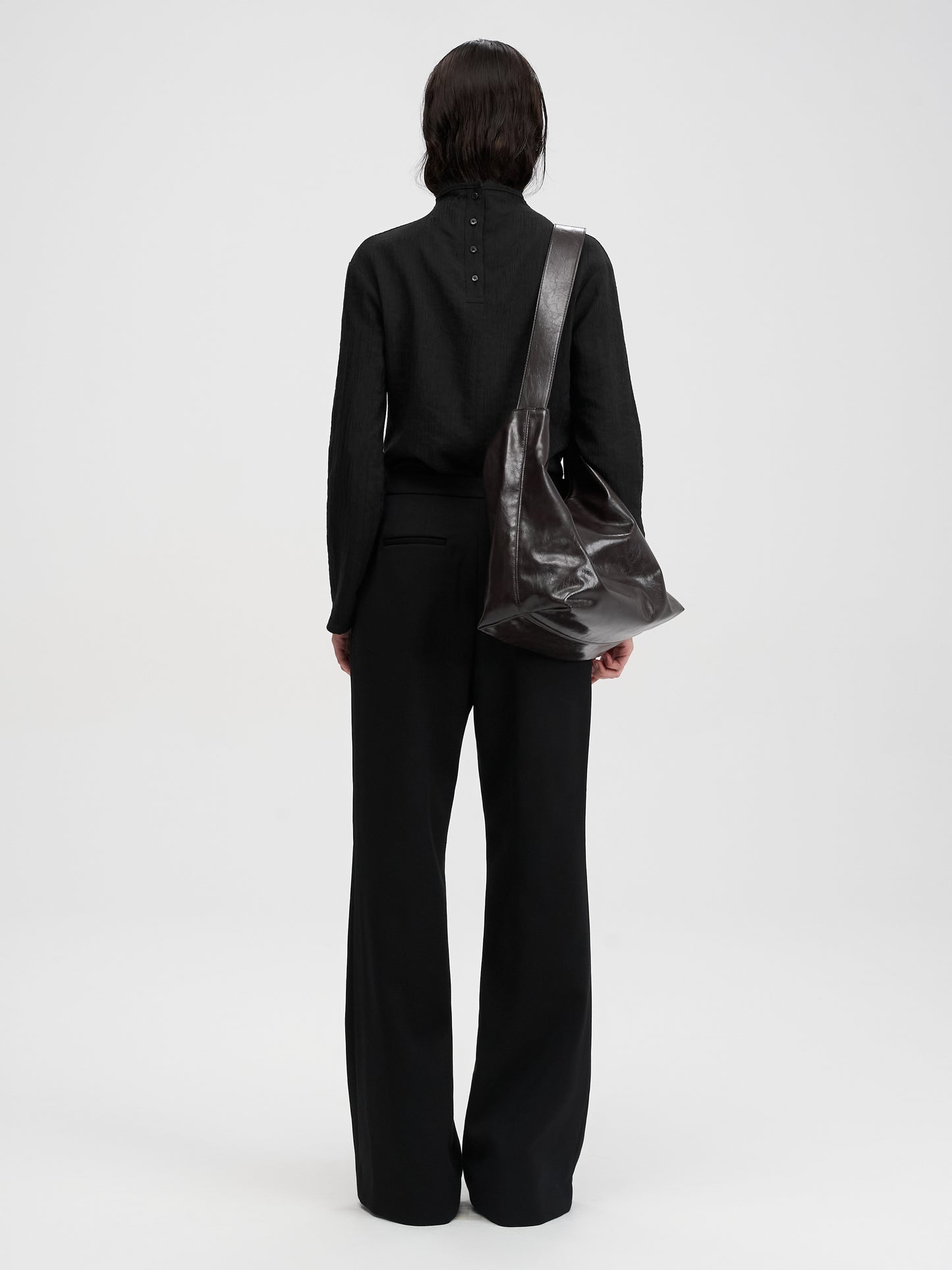 【MAGJAY 2025AW】Krinkled Half Neck Blouse