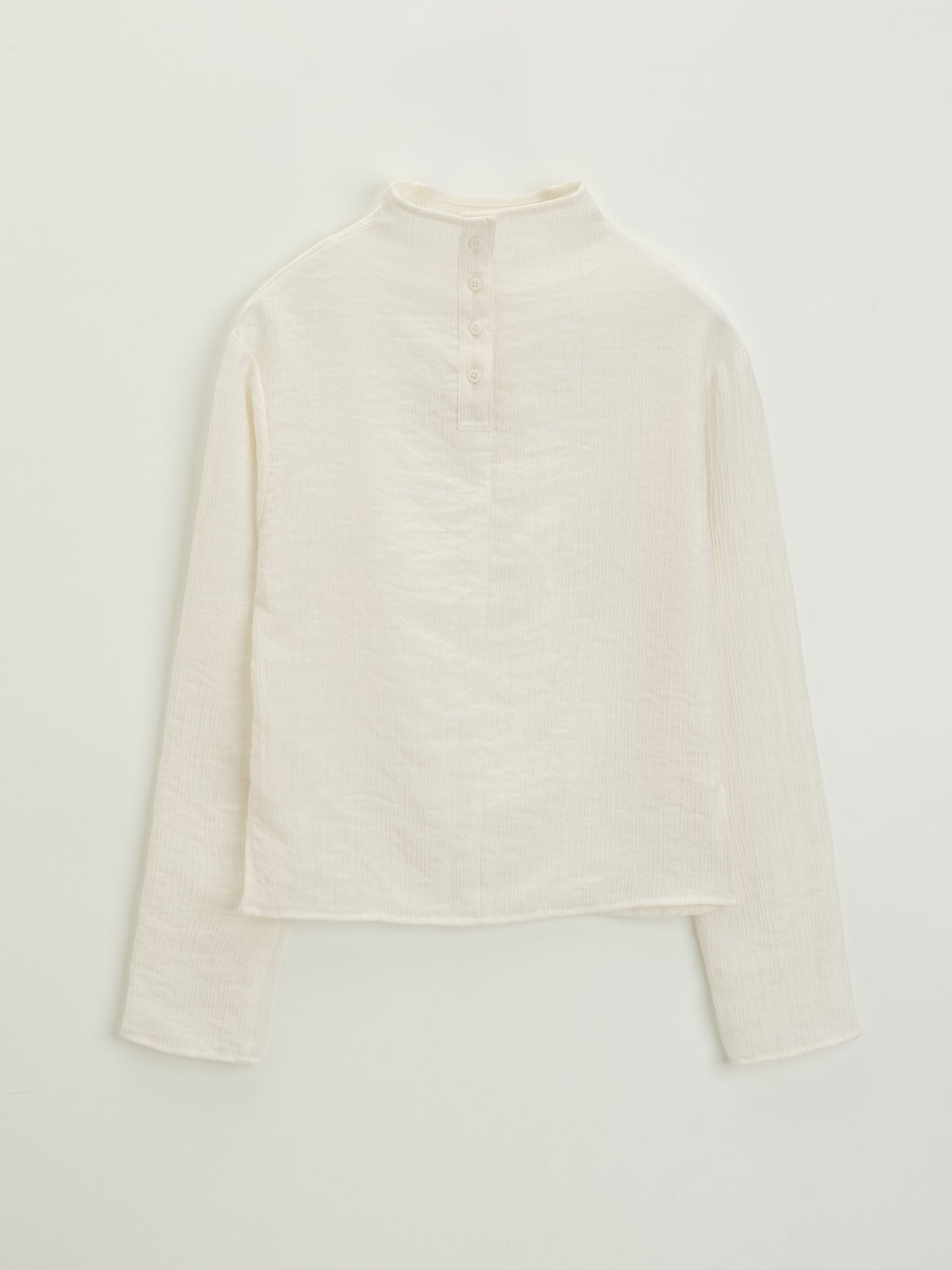 【MAGJAY 2025AW】Krinkled Half Neck Blouse