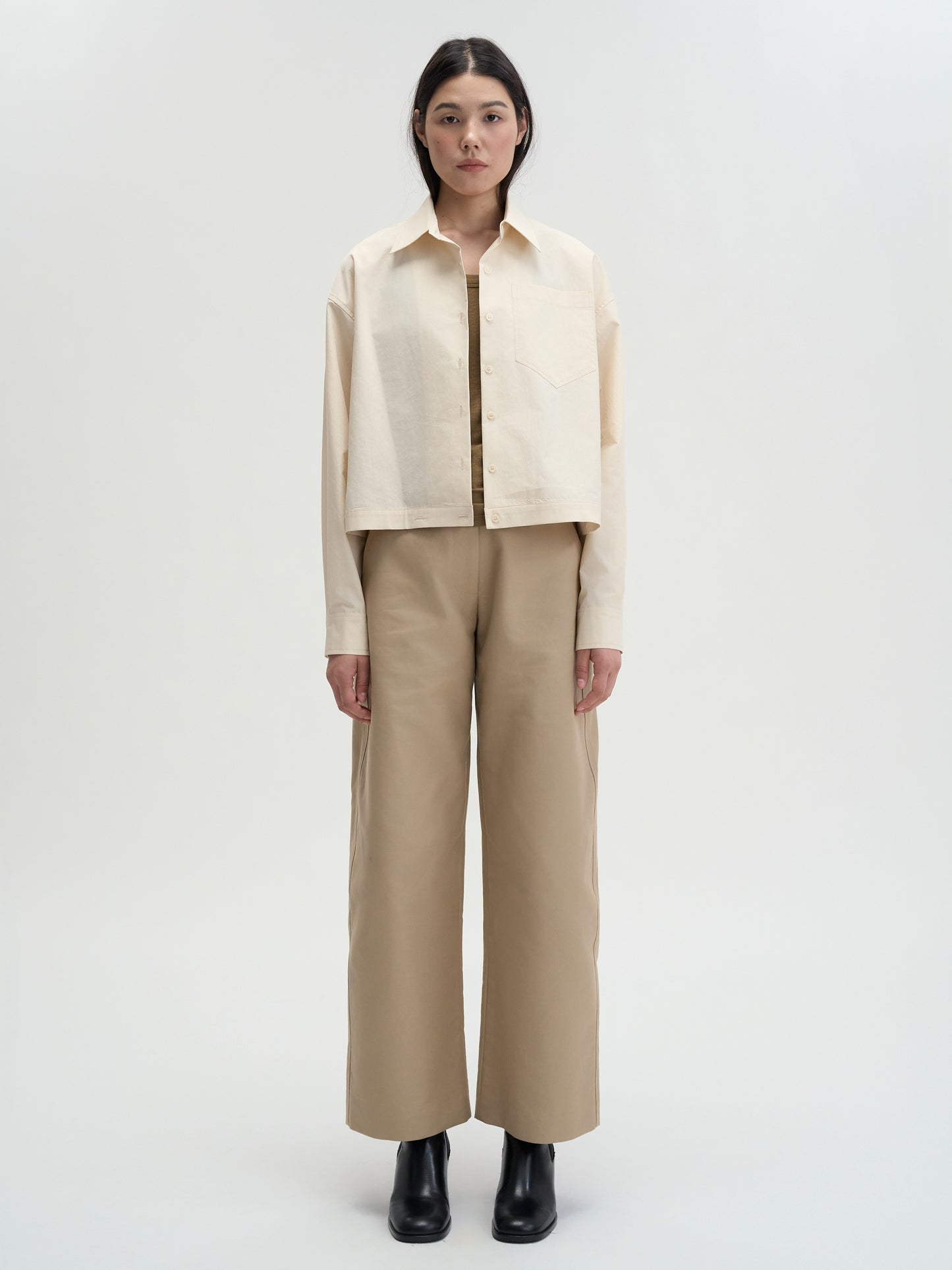 【MAGJAY 2025AW】Uno Soft Twisted Crop Shirt