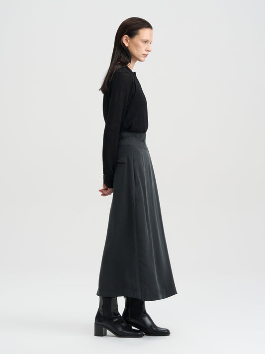 [MAGJAY 2025AW] Wrap midi skirt