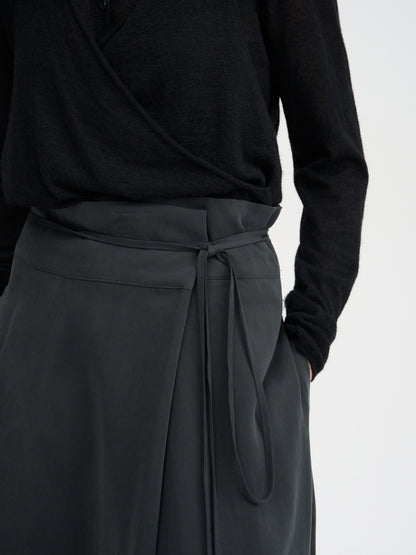 [MAGJAY 2025AW] Wrap midi skirt