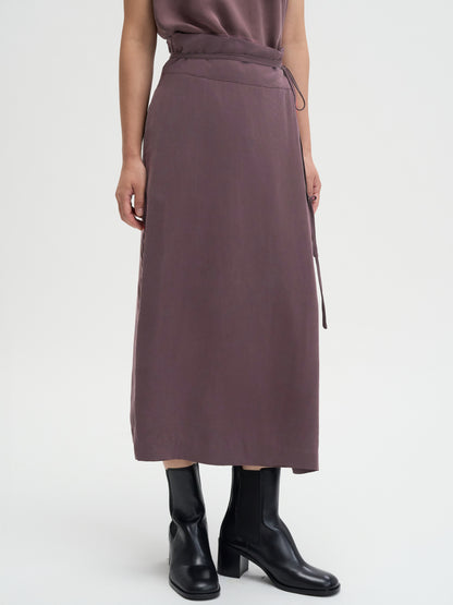 [MAGJAY 2025AW] Wrap midi skirt