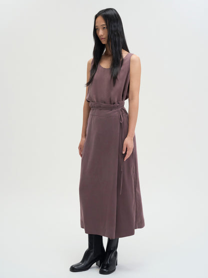[MAGJAY 2025AW] Wrap midi skirt