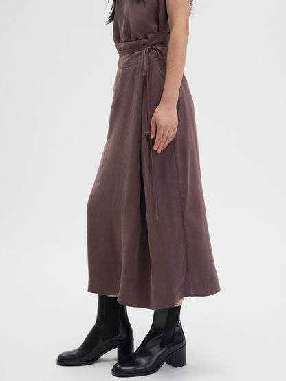 [MAGJAY 2025AW] Wrap midi skirt