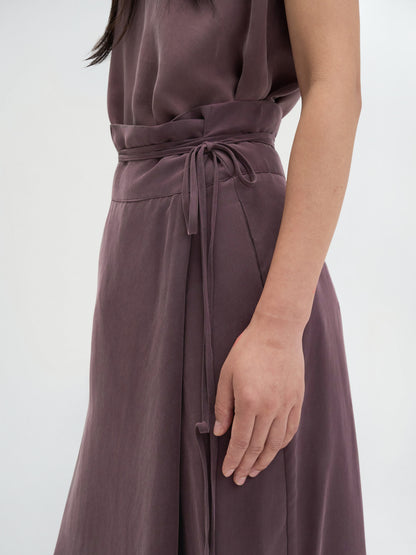 [MAGJAY 2025AW] Wrap midi skirt