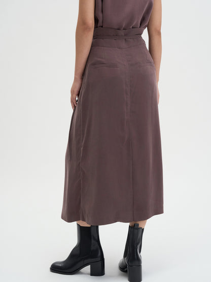 [MAGJAY 2025AW] Wrap midi skirt