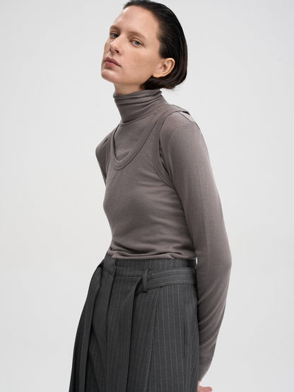 [MAGJAY 2025AW] Layered Turtleneck Set