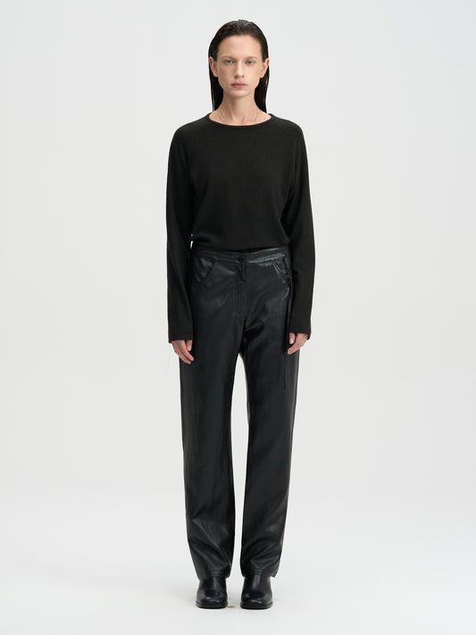 【MAGJAY 2025AW】Soft Binding Raglan T-Shirt - Black