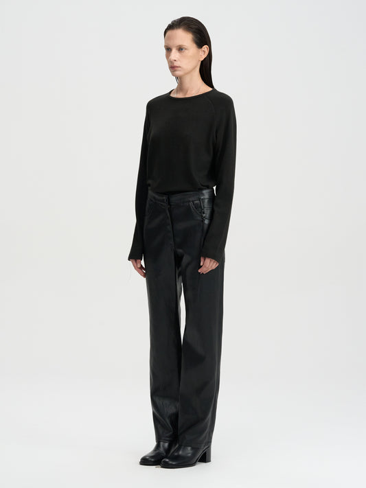 【MAGJAY 2025AW】Soft Binding Raglan T-Shirt - Black