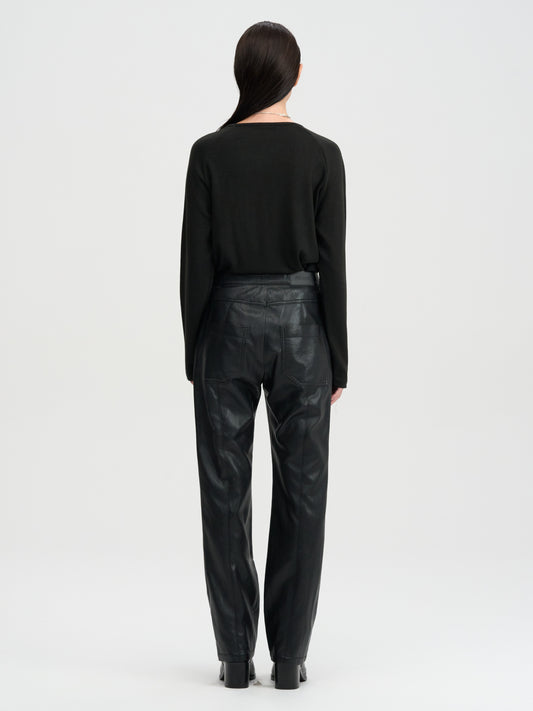 【MAGJAY 2025AW】Soft Binding Raglan T-Shirt - Black