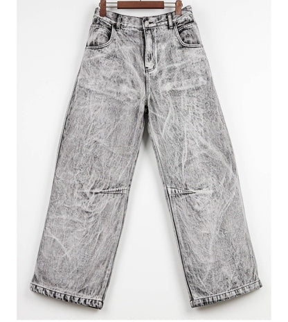 Grill-Washed Denim Vest Set Up