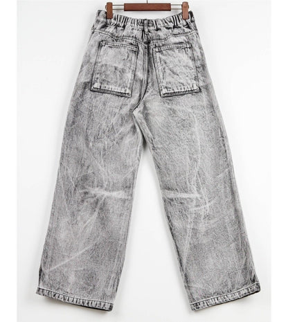 Grill-Washed Denim Vest Set Up
