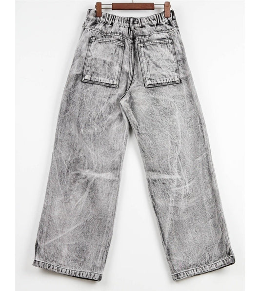 Grill-Washed Denim Vest Set-Up