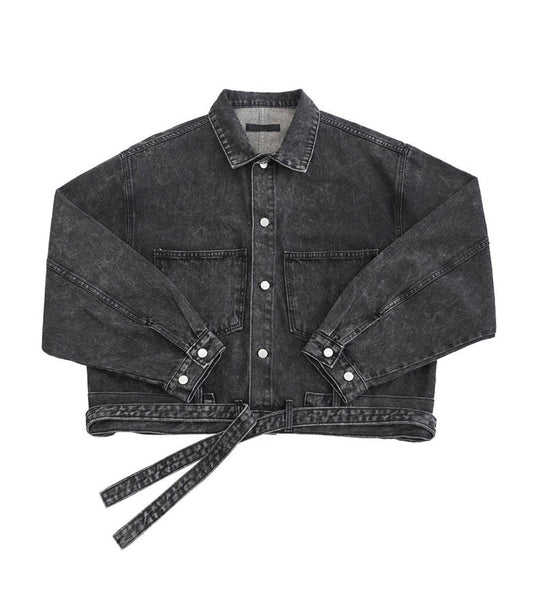 Belted Denim Set-Up – Black / Blue